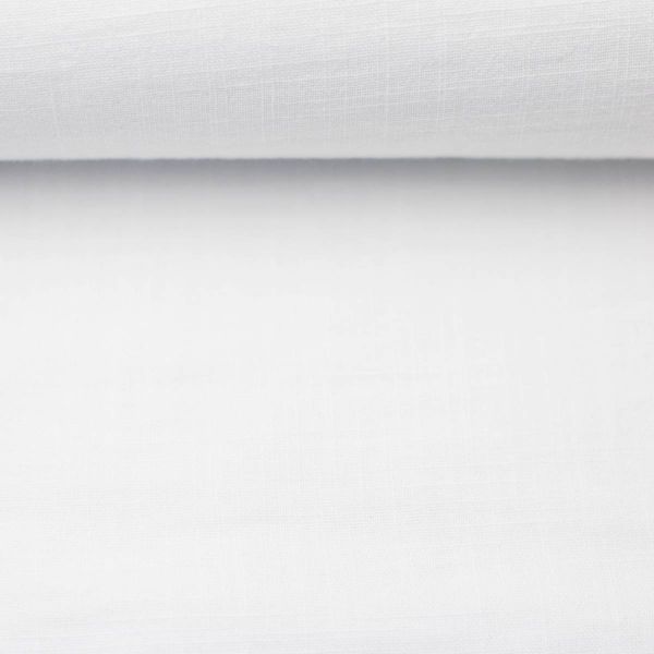 Double Slub Musselin weiß – Double Gauze Sorea aus Baumwolle