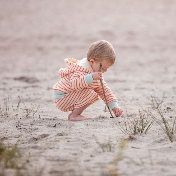 Sommerfrottee mit Streifen creme orange - Terry Cloth 2m breit von See You At Six