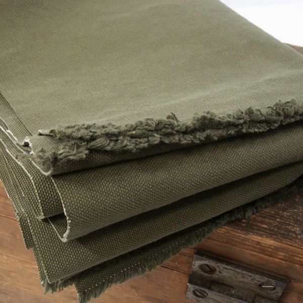 Heavy Washed Canvas oliv grün - Mind the Maker 17 OZ pine kräftige Baumwolle für Taschen
