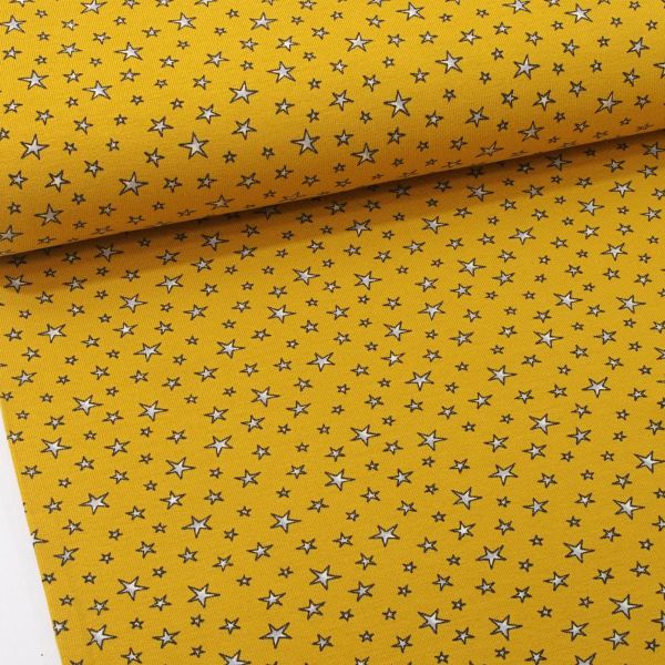 Jersey Sterne senf gelb – Serie Twinkling Stars