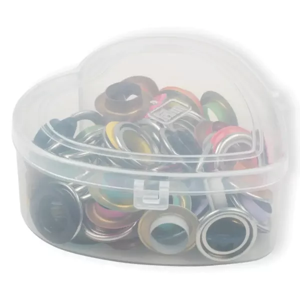 44 bunte Ösen mit Scheiben 14mm - für das Prym Vario Creative Tool
