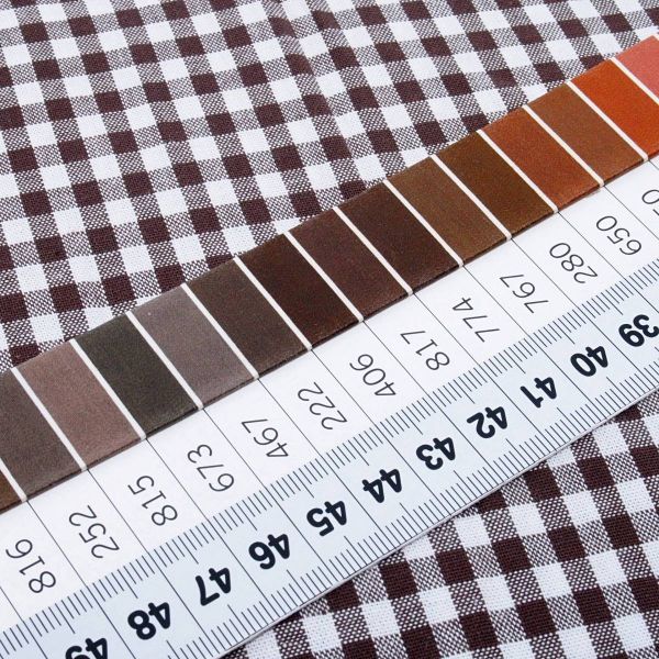 SALE - Baumwolle Vichy Karo 5mm dunkelbraun – Georgsdorg von Swafing