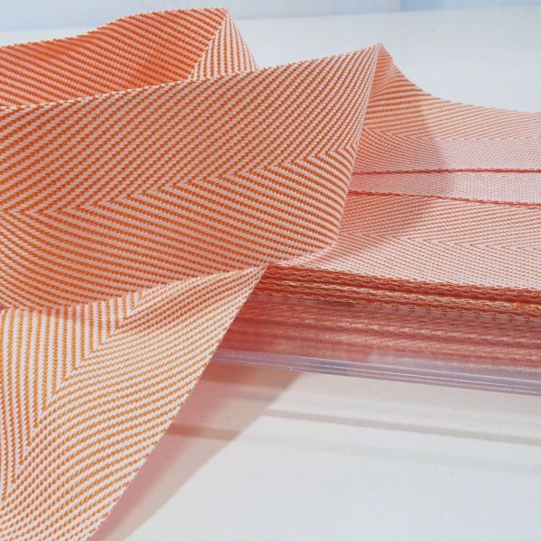 Köperband orange 3,8cm breit Fischgrät – Nahtband Einfassband Saumband Gurtband