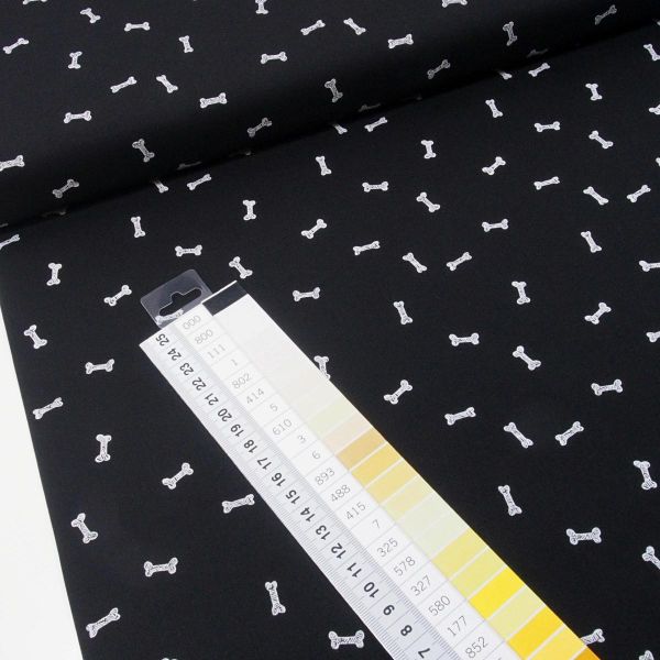 Baumwolle Hundeknochen schwarz - Oh Woof AGF Dinner Hour