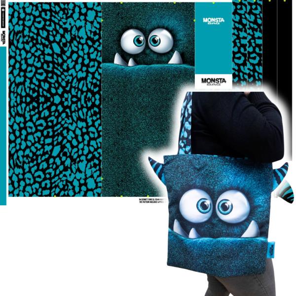Monsta Bag DIY Panel petrol für eine Tasche • Design Thorsten Berger by Swafing