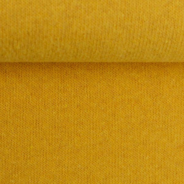 Weicher dicker Strickstoff in senf gelb – Strick Bono von Swafing