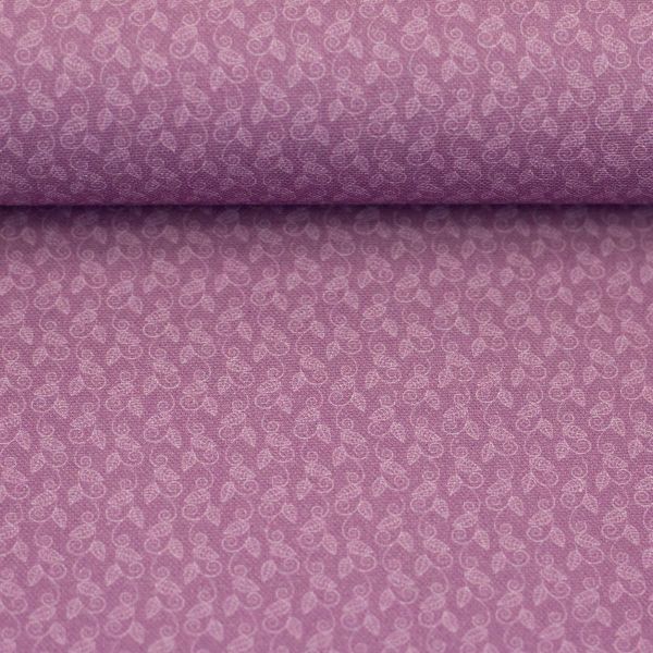 Baumwollstoff Else mauve mit feinen Ranken – Swafing Webware