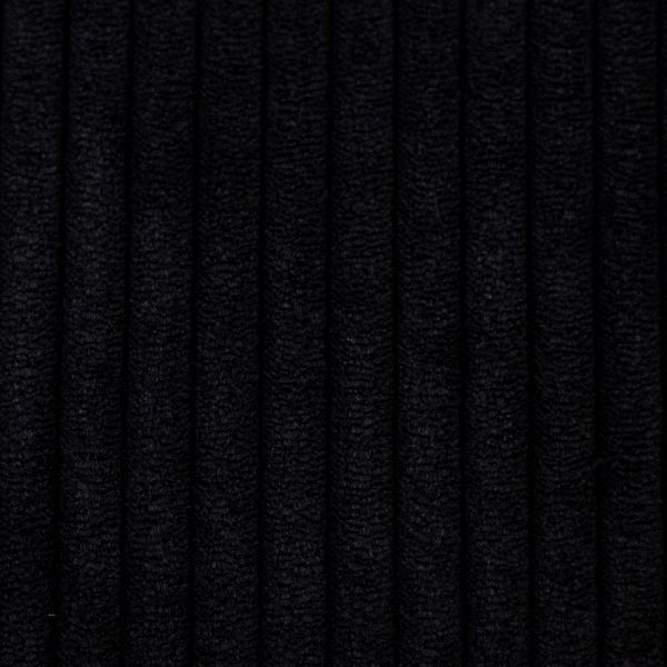 Samtcord uni schwarz – robuster Breitcordstoff für Möbel & Taschen Wanja von Swafing