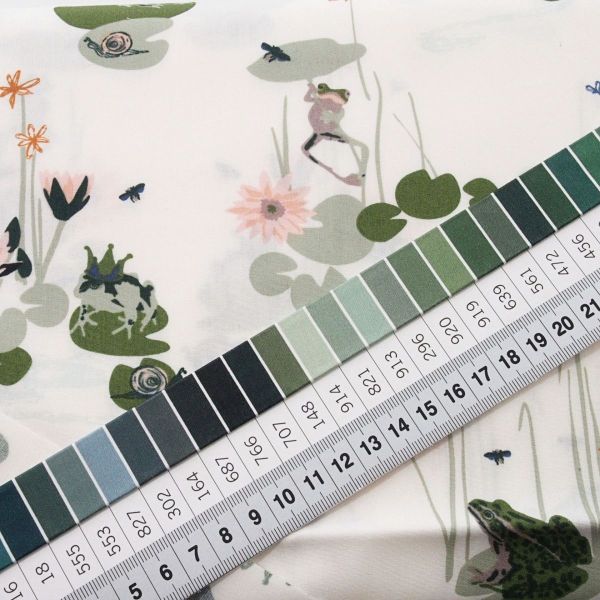 Baumwolle Frösche Teich Seerosen – Lilliput by Sharon Holland