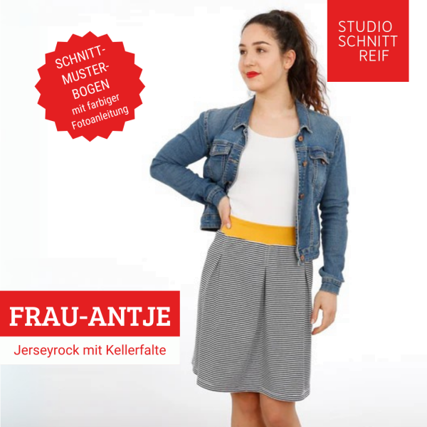 Schnittmuster FRAU ANTJE • Jerseyrock mit Kellerfalte von Studio Schnittreif • Gr. XS-L