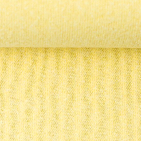 Weicher Strickstoff vanille gelb – BENE uni pastell gelb von Swafing