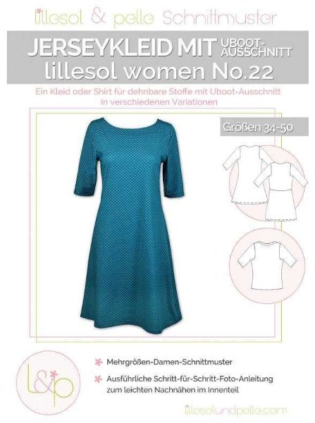 Lillesol woman No.22 Jerseykleid mit Uboot-Ausschnitt
