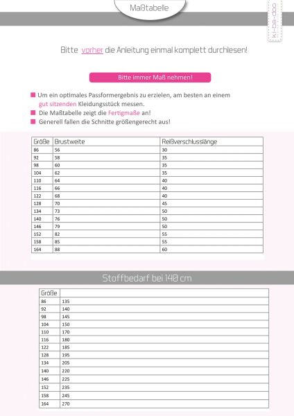 SALE - Schnittmuster Jumpsuit Onesie Overall Kids von KiBaDoo - Gr. 86-164