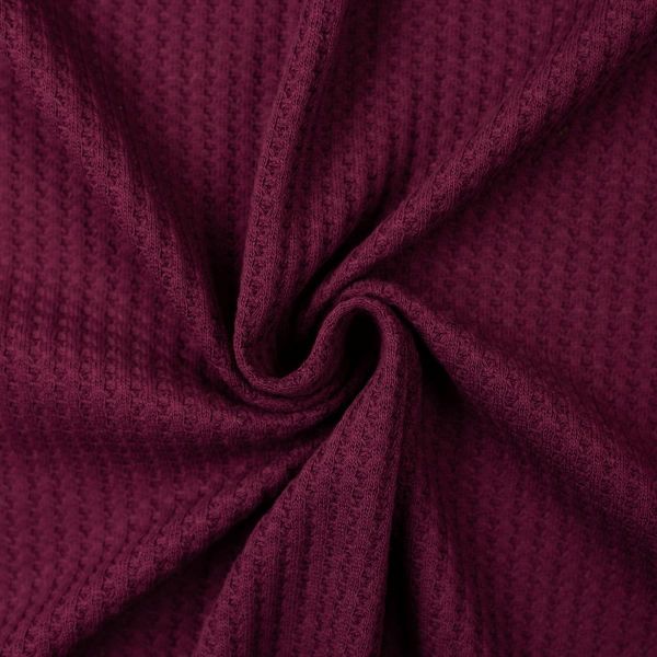 Waffelstrick mit Struktur dunkle beere aus Baumwolle doubleface – Rocko von Swafing HW22/23