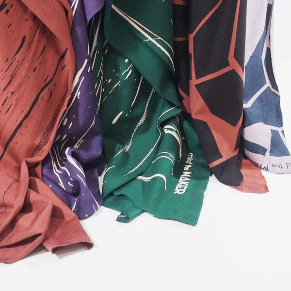 SAJA Ecovero Viskose Stretch Jersey - Mind the Maker Odd Puzzle lilac