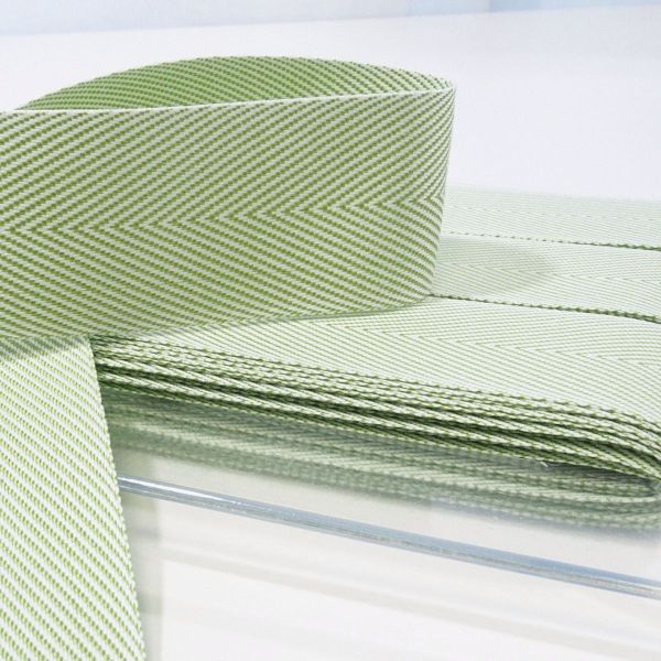 Köperband hellgrün 3,8cm breit Fischgrät – Nahtband Einfassband Saumband Gurtband