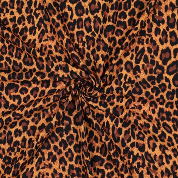 LENZING™ ECOVERO™ Viskose Leo Animal Print braun - nachhaltiger Modestoff