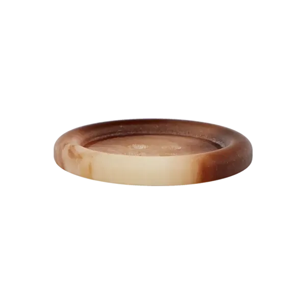Hellbrauner Knopf 20 mm marmoriert aus Polyester