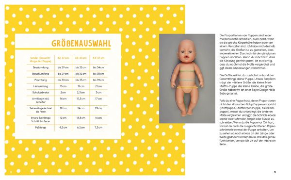 HEJ. Minimode Süsse Puppenkleidung nähen von 32-47cm von Lotteundludwig