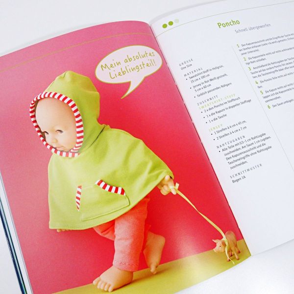 Puppenkleidung nähen aus Jersey - Mini-Mode für Puppen von 40-44cm