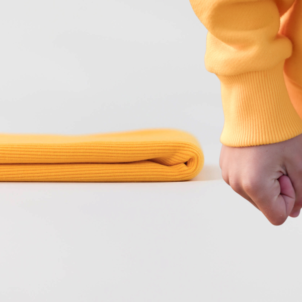 geripptes Bündchen in Bananengelb - schwere Qualität 1,4m breit von See You At Six