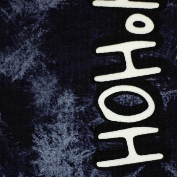 Ho HO HO Santa Snow blau - XMAS VIBES by Thorsten Berger – 85cm Panel French Terry