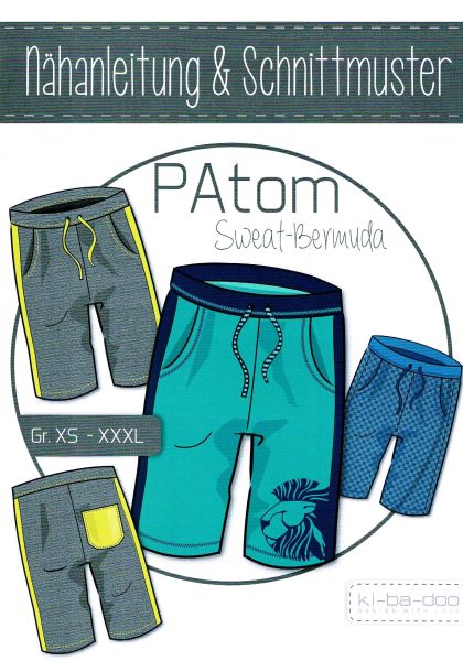 Schnittmuster Sweat Bermuda Hose PaTom von KiBaDoo
