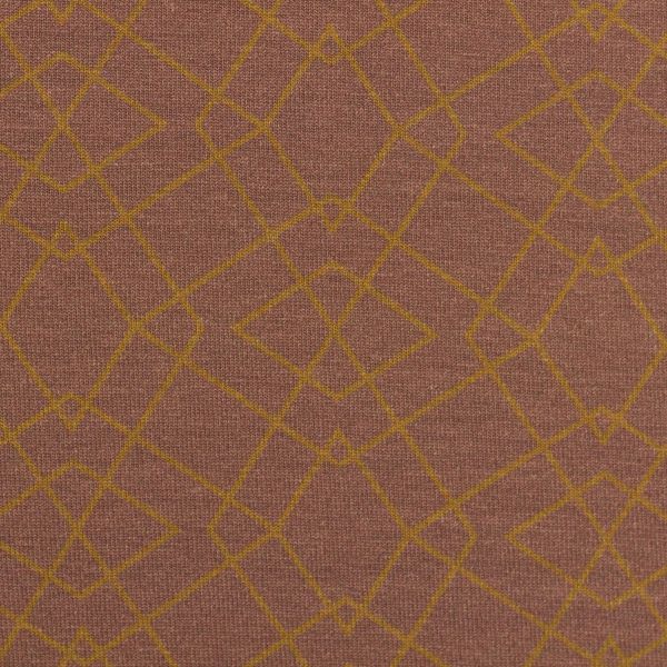 Jersey mit geometrischem Muster altrosa gold – Serie Klaas von Swafing