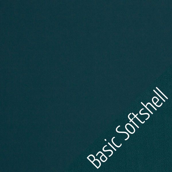 Basic Softshell uni petrol blau – Outdoorstoff für Jacken Taschen & Co leicht elastisch