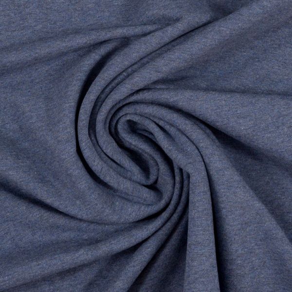 Soft Sweat uni blau meliert - HEIKE Melange von Swafing