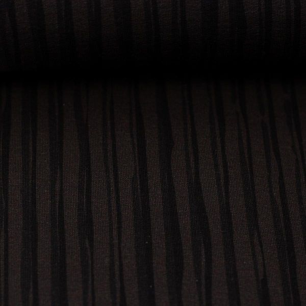 Sweat Eichhörnchen STRIPE dunkelbraun - Go Nuts by Thorsten Berger – 85cm Panel French Terry