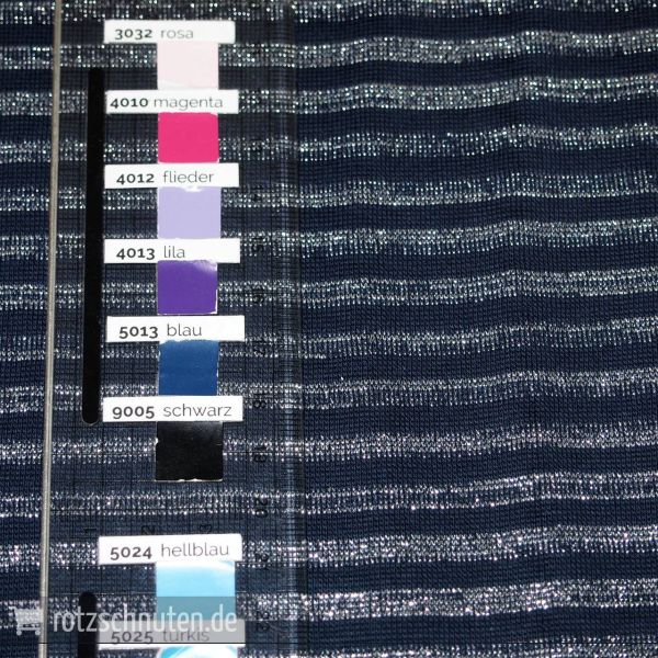 Bündchen marine silber - CUFF ME GLAM Vintage von Hamburger Liebe