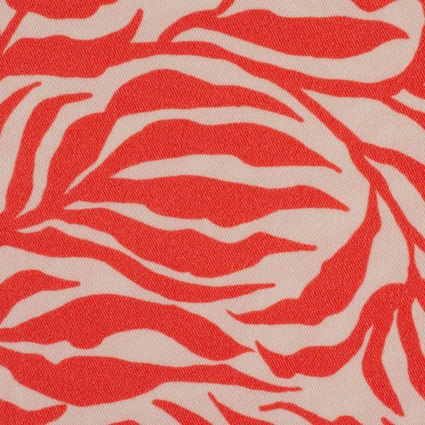 Viskose Webware Animal Print koralle - Serie Zebra Jungle von Swafing