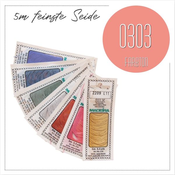 Stickgarn Madeira Silk altrosa 0303 - Sticktwist aus feinster Seide zum Sticken und Applizieren