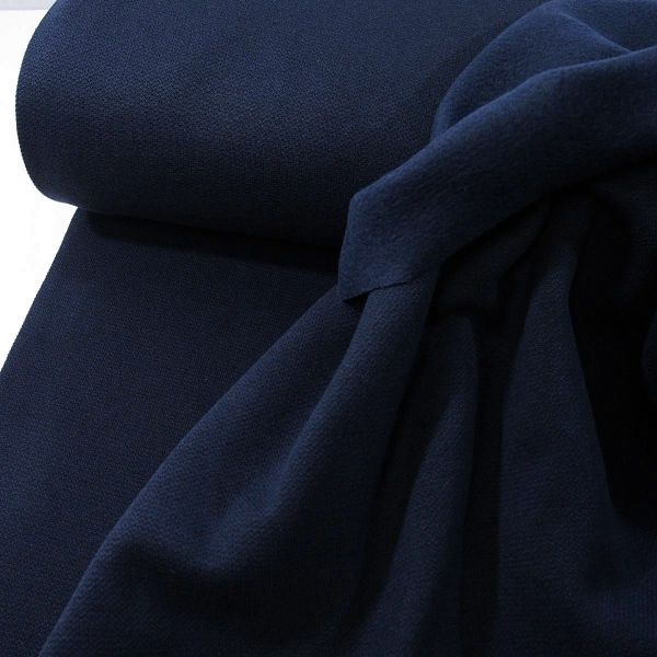 Butterweicher Strick Sweat Baumwolle mit Kaschmir dunkelblau - Mind the Maker Organic Woolen Fleece