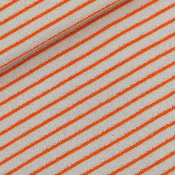 Sommerfrottee mit Streifen creme orange - Terry Cloth 2m breit von See You At Six