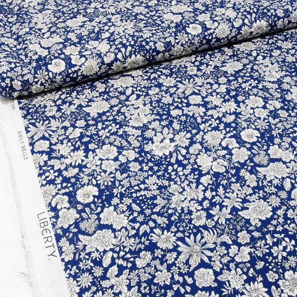 Baumwolle Blüten Blumen royal dunkelblau - Liberty Emily Belle saphire