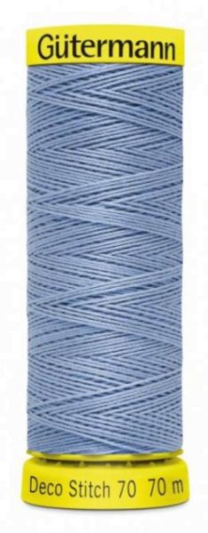 Deco Stitch 70 hellblau - 70m kräftiges Nähgarn Fb. 0143 von Gütermann für Zierstiche und Steppnähte