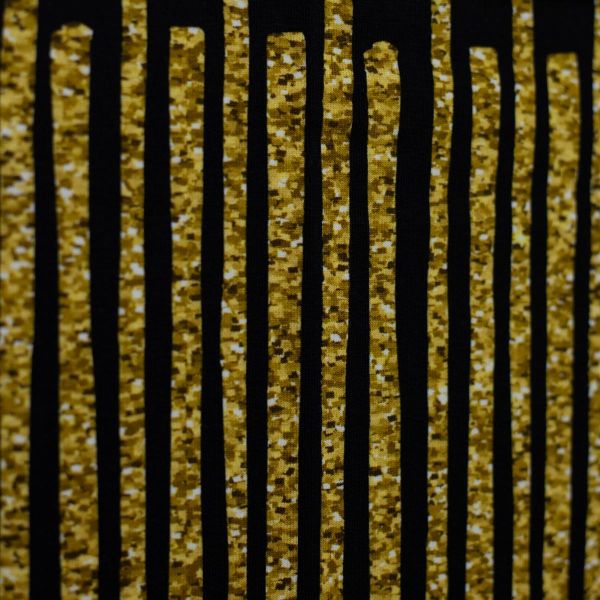 Sweat mit Klavier Tasten schwarz gold - French Terry Piano von Swafing