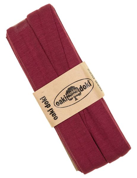 3m Elastisches Schrägband aus Jersey himbeere - Jerseyschrägband 40/20/10