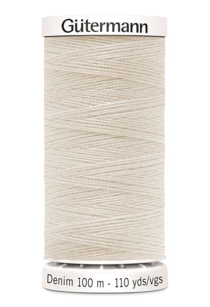 Jeans Nähgarn creme Fb. 3130 - 100m Denim Garn von Gütermann No.50 - Jeansfaden