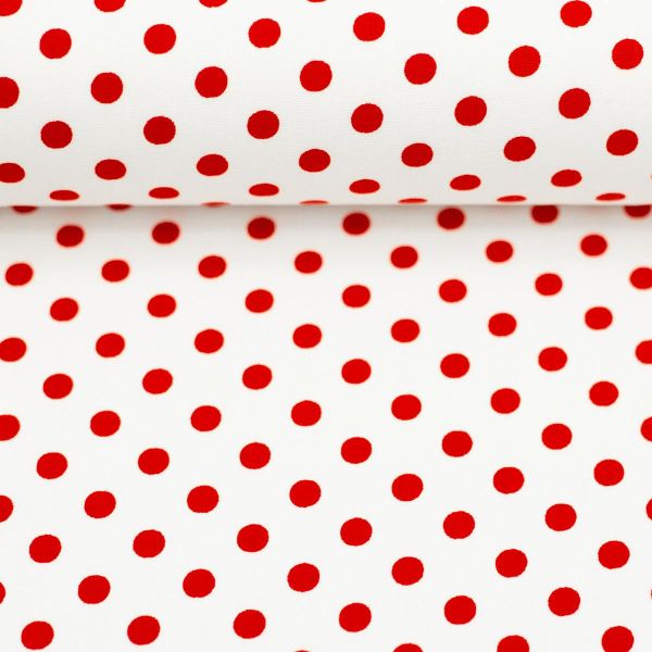 Baumwolle Punkte weiß rot - Cotton Polka Dots Rotenburg von Swafing