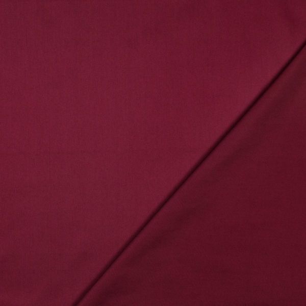 Baumwollsatin bordeaux / weinrot / dunkelrot – glänzende Webware aus 100% Baumwolle