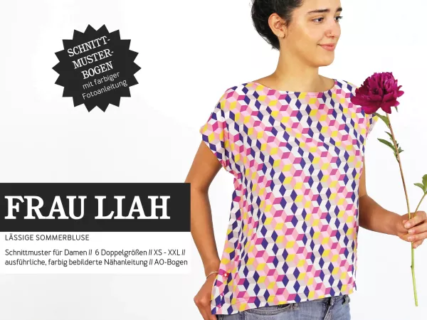Schnittmuster FRAU LIAH • leichte Sommerbluse für Damen • Gr. XS-XL