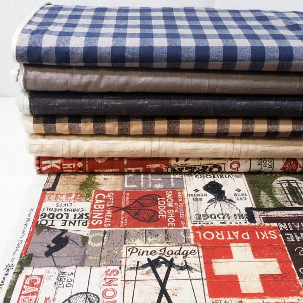 Baumwolle Vintage Parkett Holz Struktur beige - Winter Playground