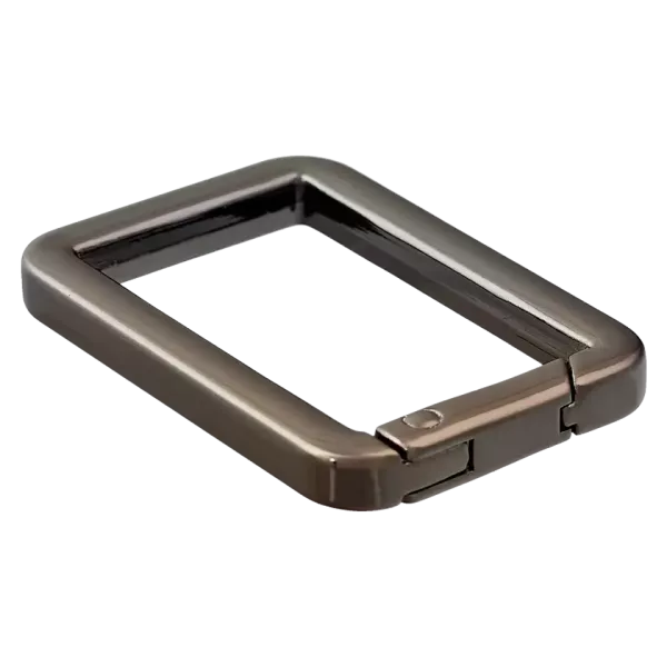 FASHION Metall Karabiner Square 30mm gunmetal titan – für Taschen & Gurtbänder 3cm