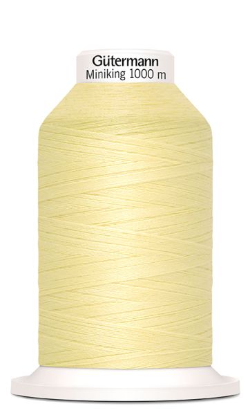 Nähgarn zart gelb Fb. 0325 - 1000m Miniking Allesnäher Garn von Gütermann - Nähseide für Overlock Coverlock