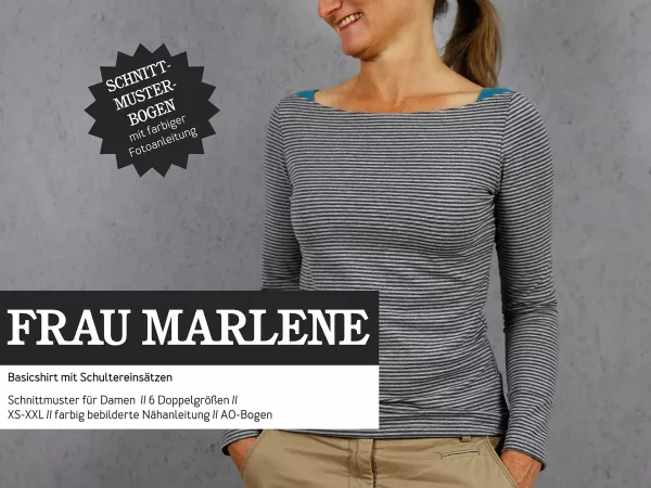 Schnittmuster FRAU MARLENE • Shirts mit Schulterecken für Damen • Gr. XS-XXL