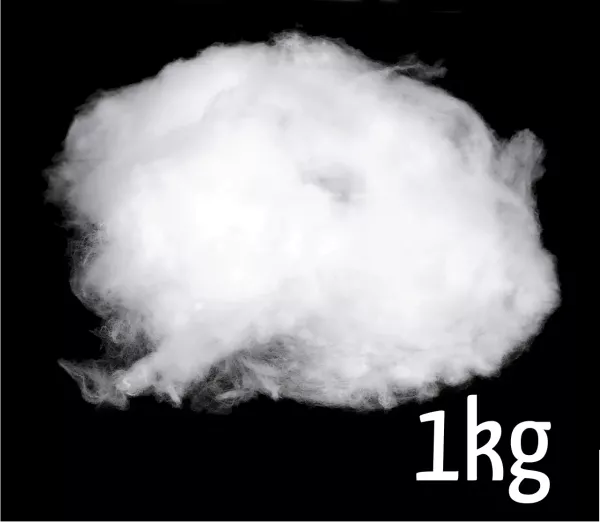 1000g Viskose Füllwatte - weiches Füllmaterial Bastelwatte Dekowatte