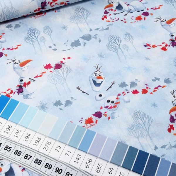 Baumwolle Disney Anna und Elsa Olaf hellblau - Frozen Eiskönigin